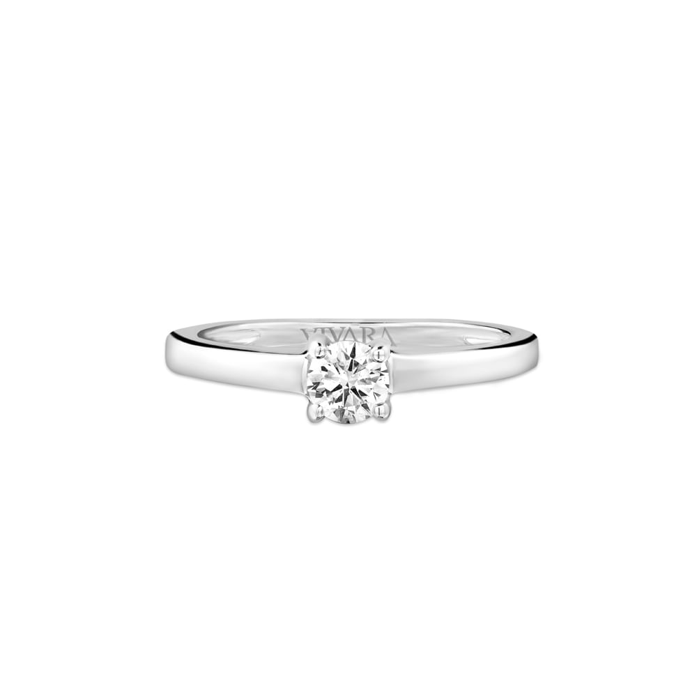 Anel Solitário Forever em Ouro Branco 18k com Diamante 0,32 ct
