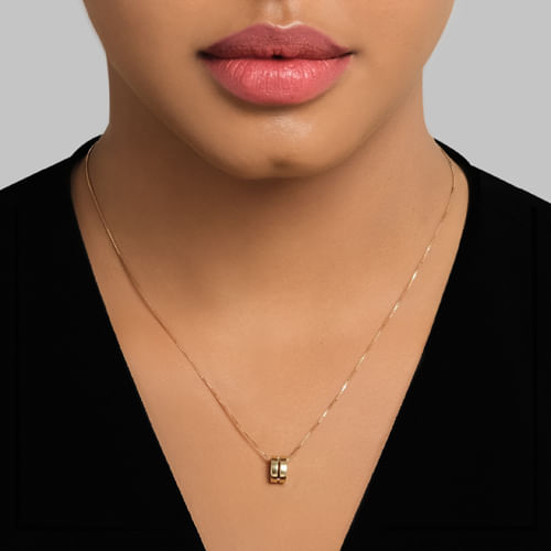 Pingente Creta em Prata 925 e Ouro Amarelo 18k
