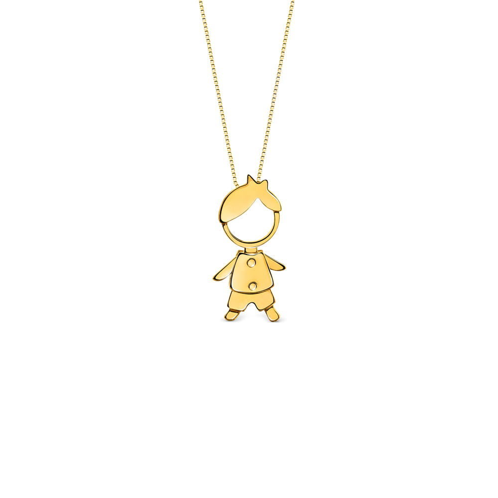 Pingente Menino em Ouro Amarelo 18k