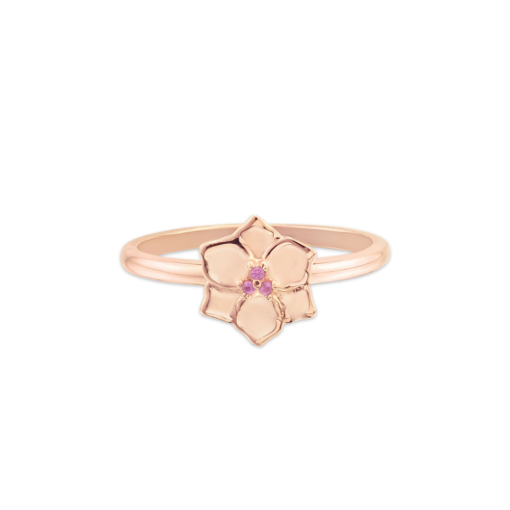 Anel Life Flora Narciso em Liga Rosé com Banho de Ouro Rosé 18k