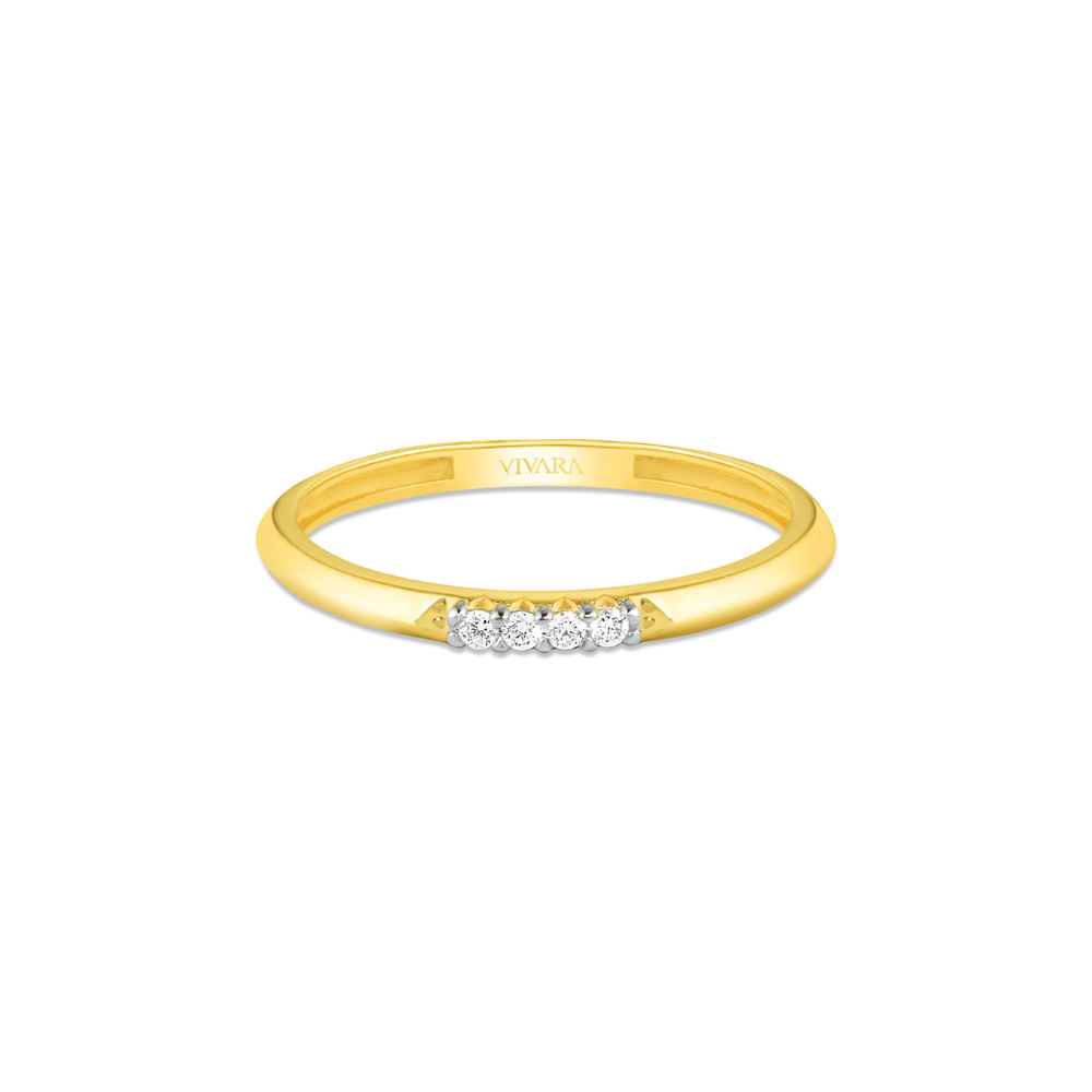 Anel Selina em Ouro Amarelo 18k com Diamantes 0,04 ct