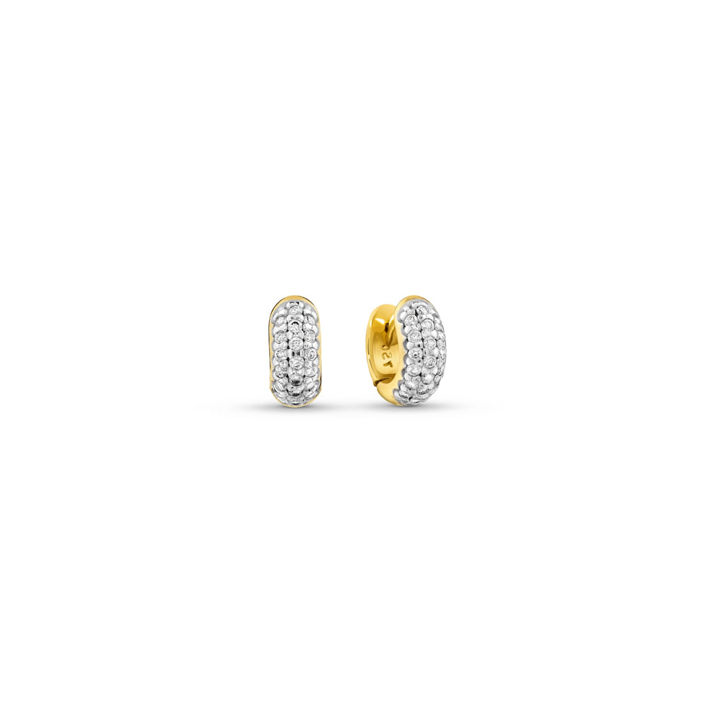 Brinco Baby Lumiere em Ouro Amarelo 18k com Diamantes, 0.20ct