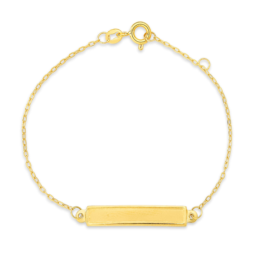 Pulseira Baby Personalizável em Ouro Amarelo 18k