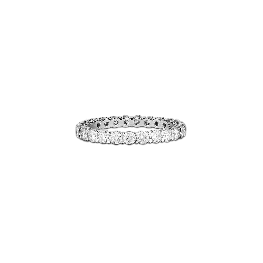 Aliança Eternity em Ouro Branco 18k com Diamantes 1,25ct