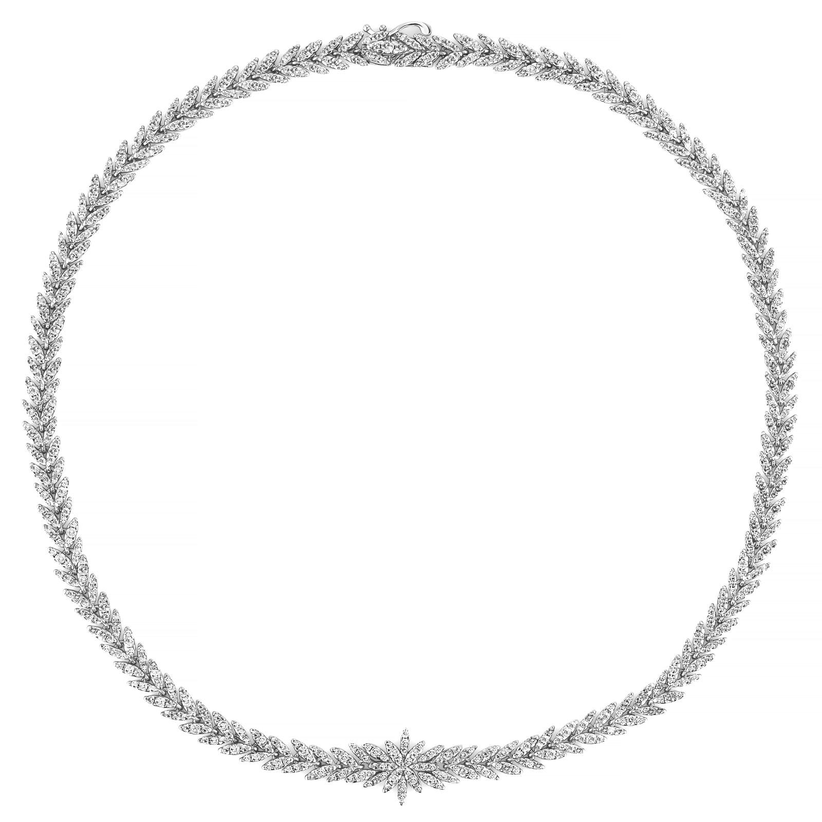 Colar Fiori em Ouro Branco 18k com Diamantes 6,92 ct