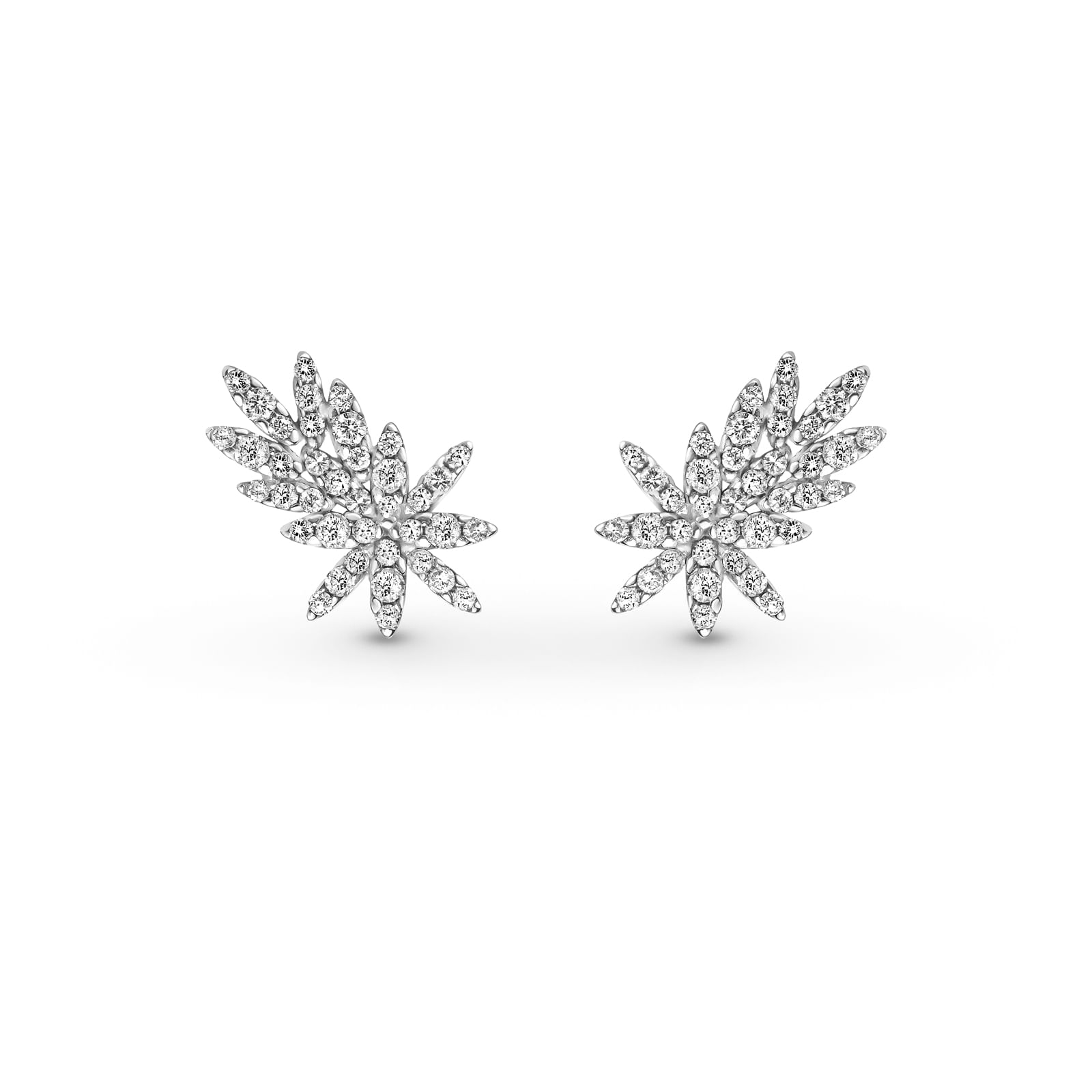 Brinco Ear Cuff Fiori em Ouro Branco 18k com Diamantes 0,73 ct