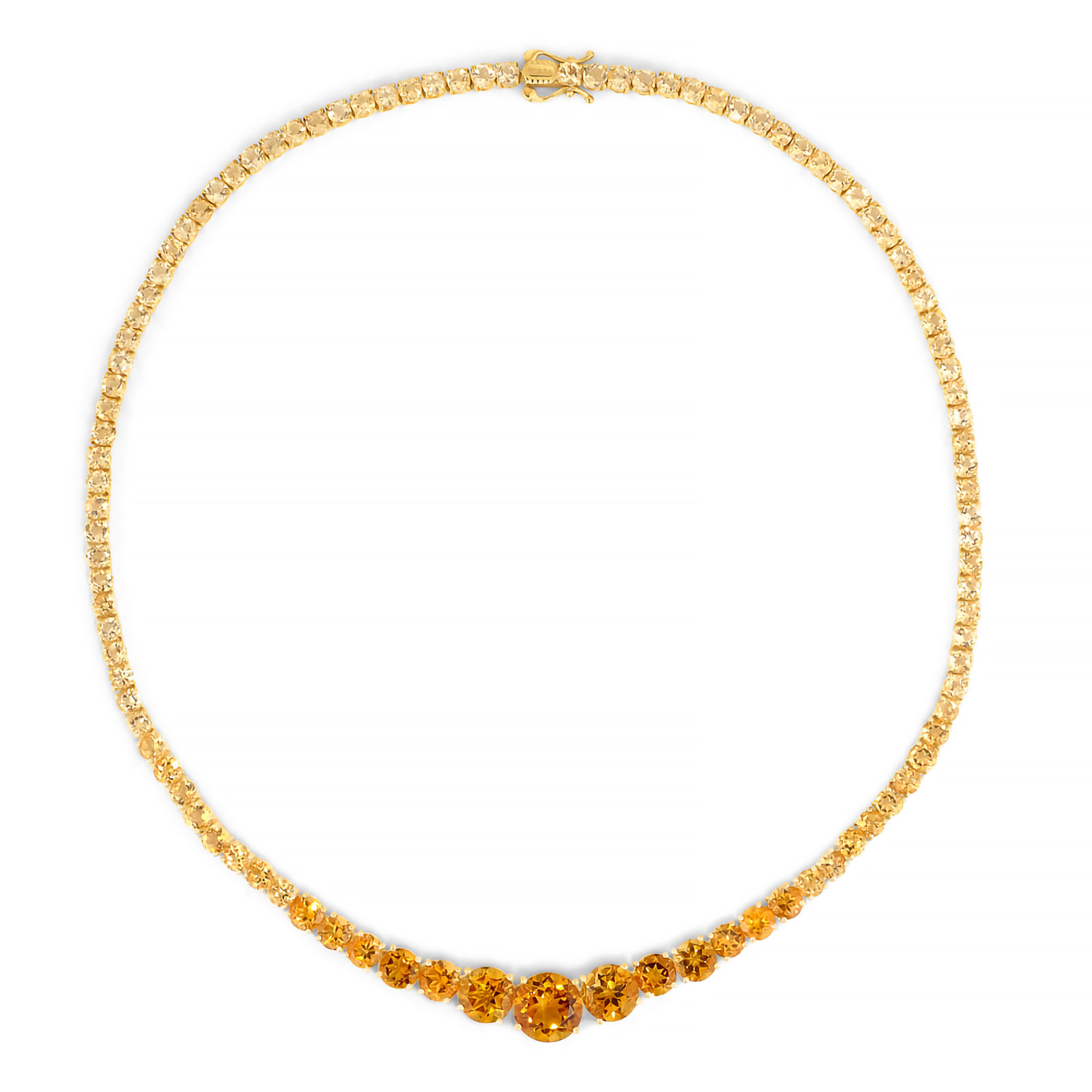 Colar Aura em Ouro Amarelo 18k com Citrino, 40cm