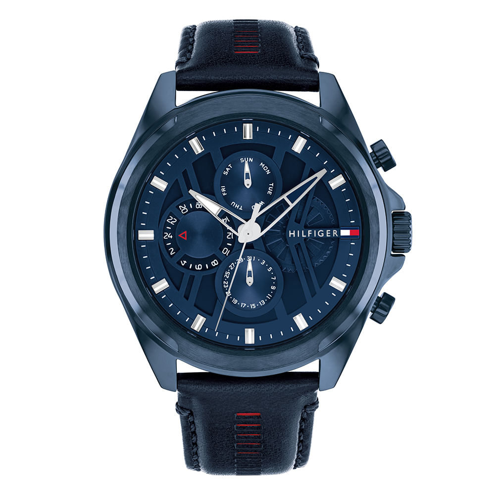 Relógio Tommy Hilfiger Jax Masculino Couro Azul – 1710655