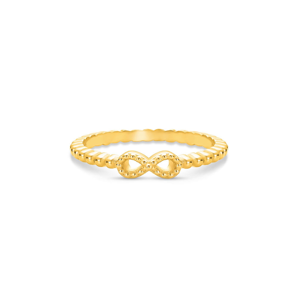 Anel Life Infinito Prata com Banho Ouro Amarelo