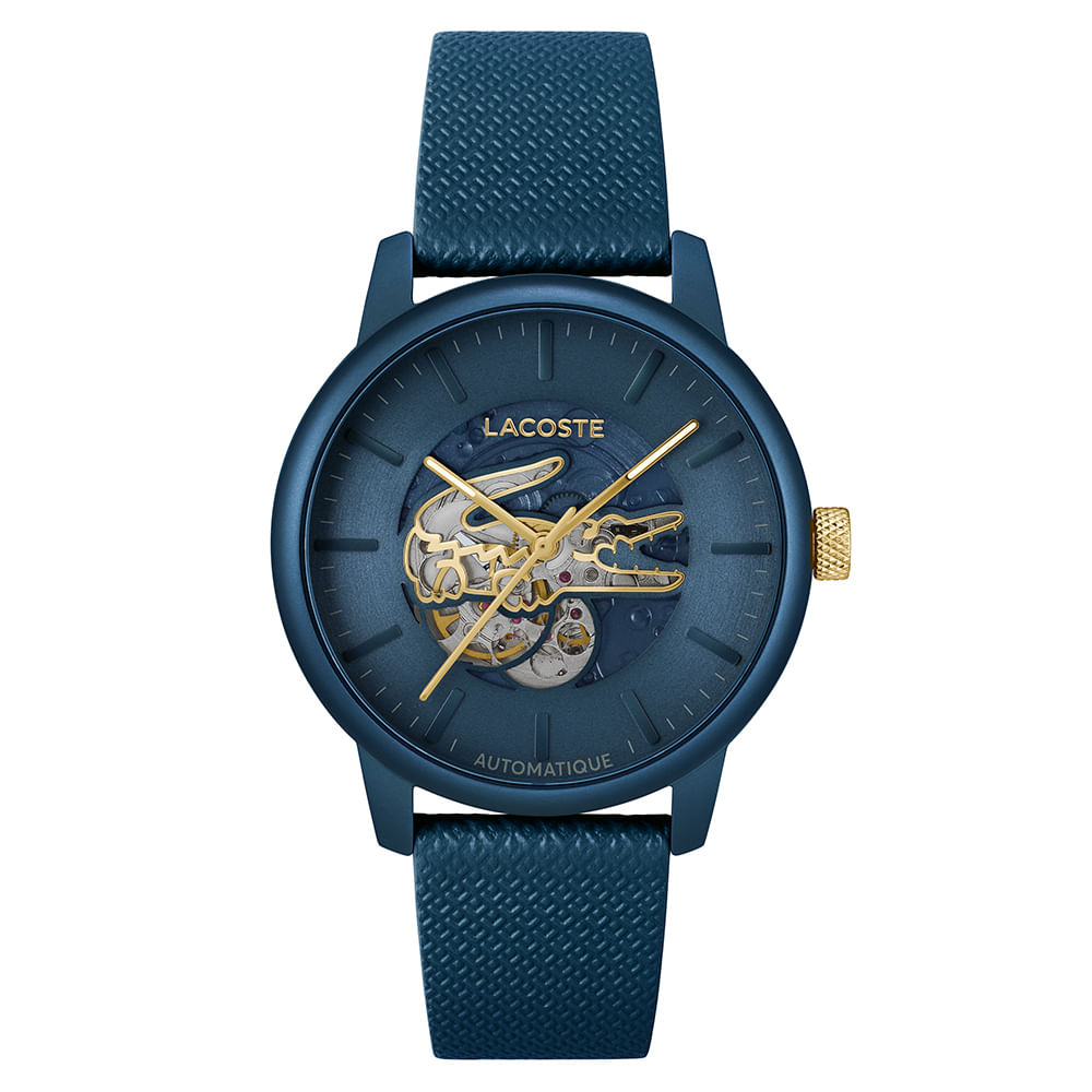 Relógio Lacoste Automatique Masculino Couro Azul – 2011385
