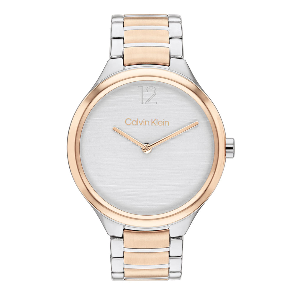 Relógio Calvin Klein Delight Feminino Prata e Rosa – 25100049