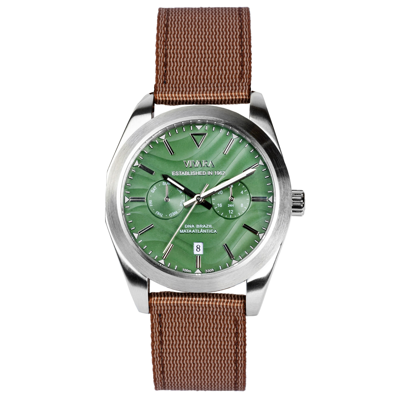 Relógio Vivara Mares de Morros Masculino Marrom
