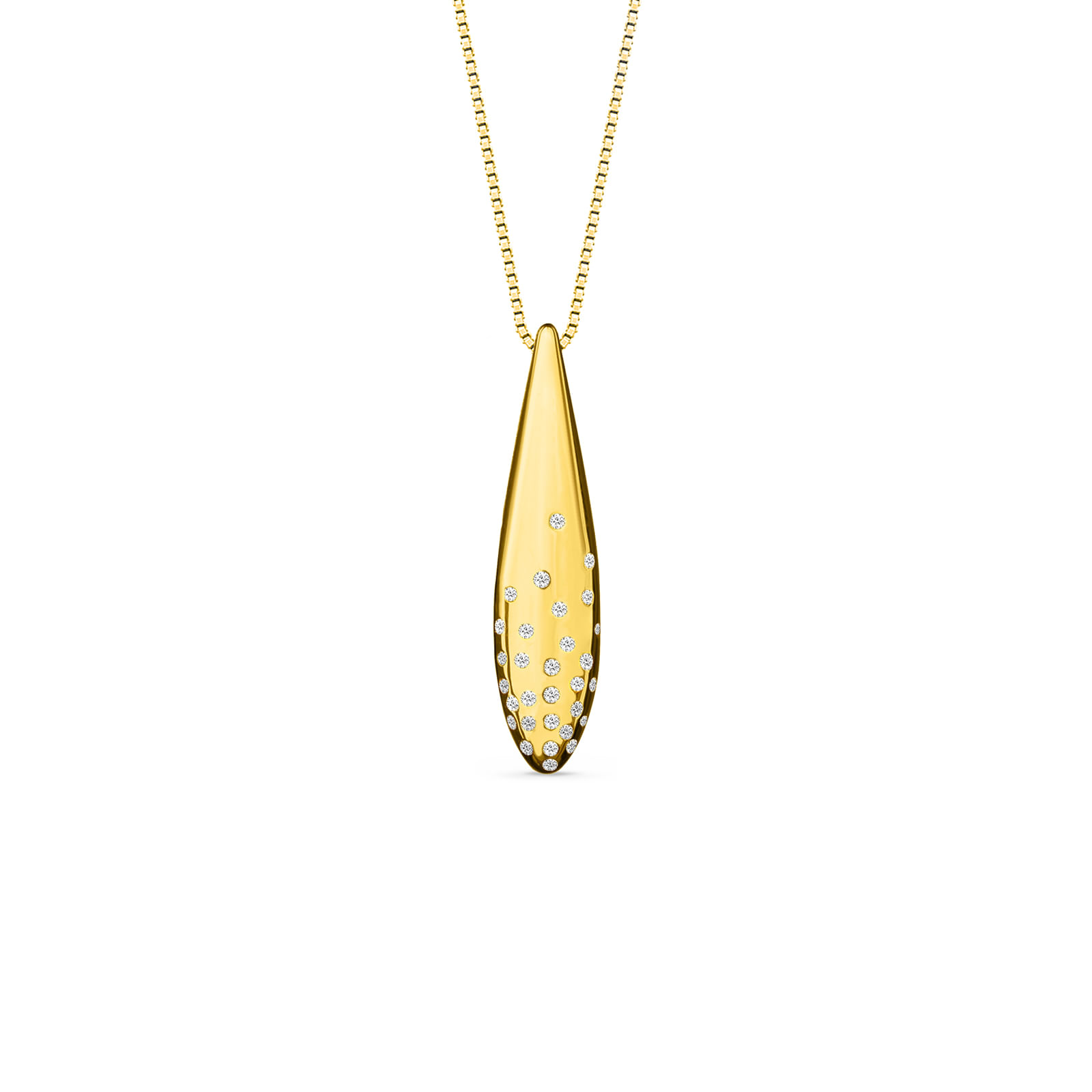 Pingente Celeste em Ouro Amarelo 18k com Diamantes 0,10 ct