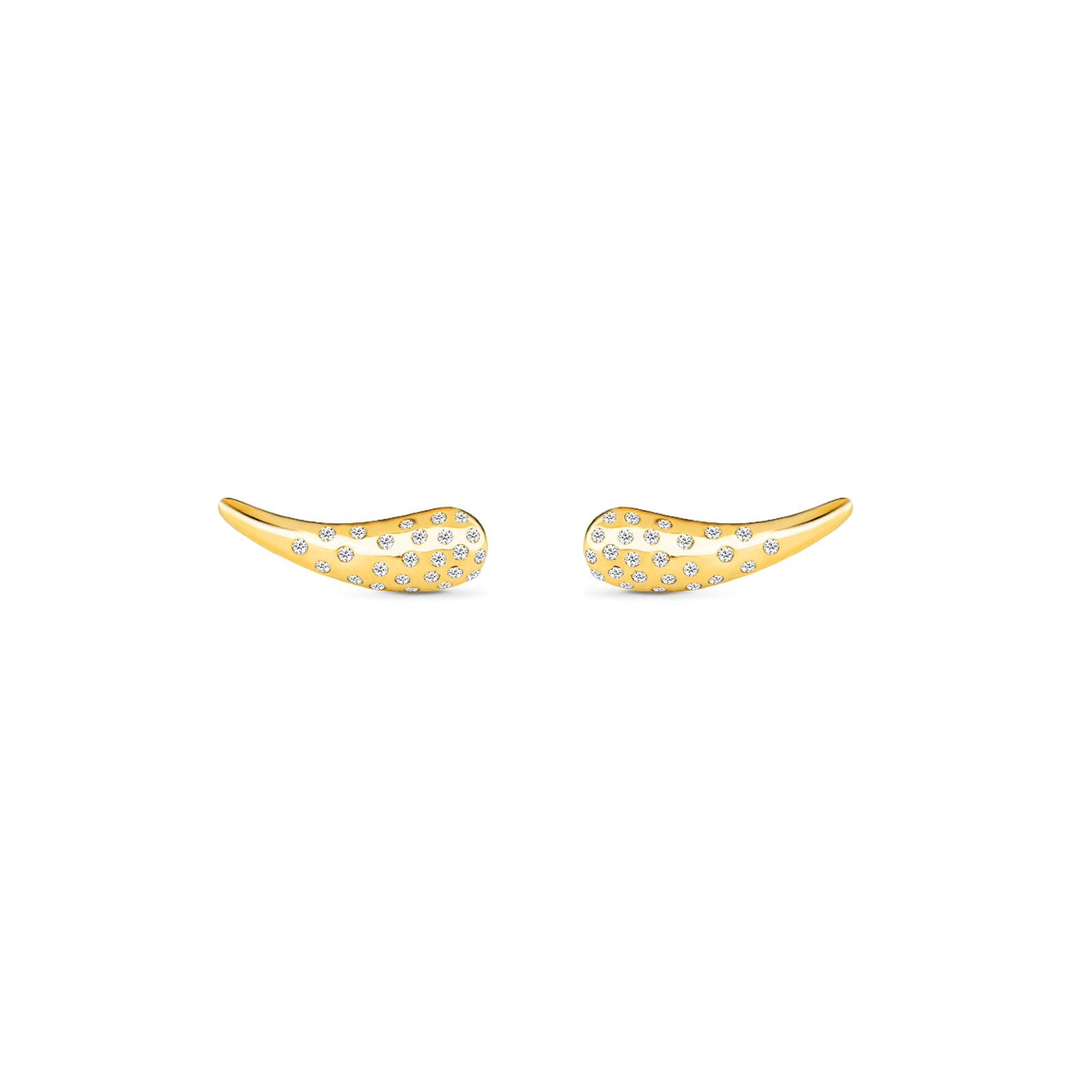 Brinco Celeste em Ouro Amarelo 18k com Diamantes 0,14 ct