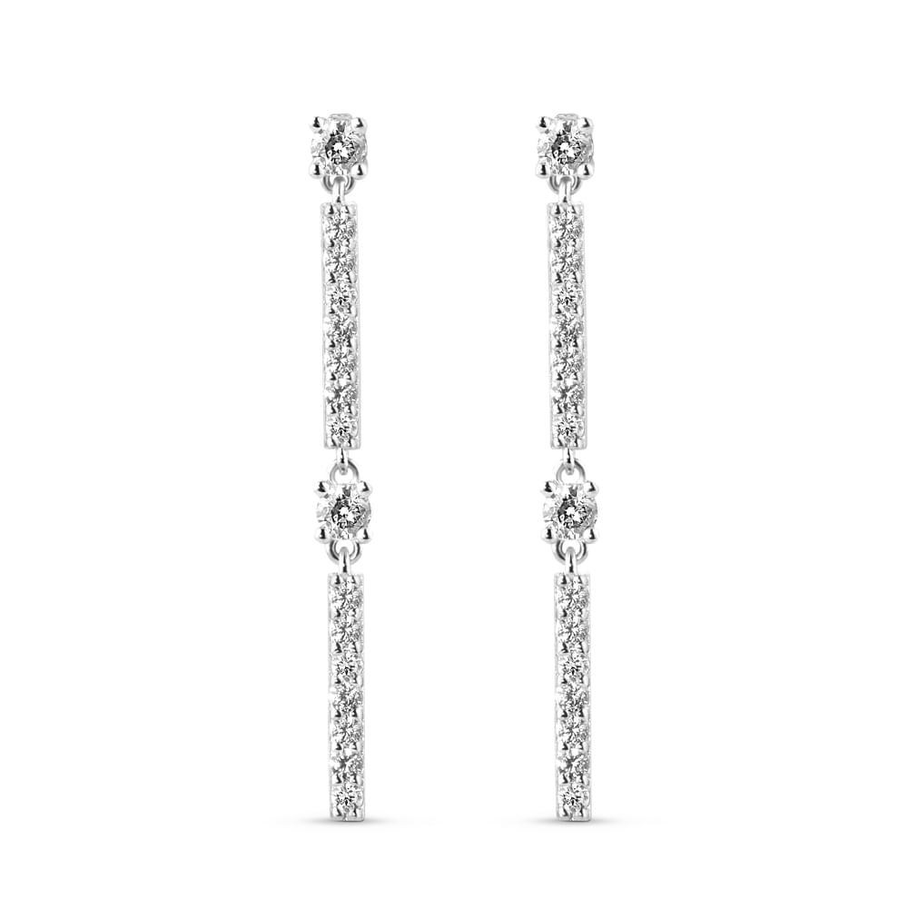 Brinco Life Vênus II em Prata 925 com Pedras Incolores