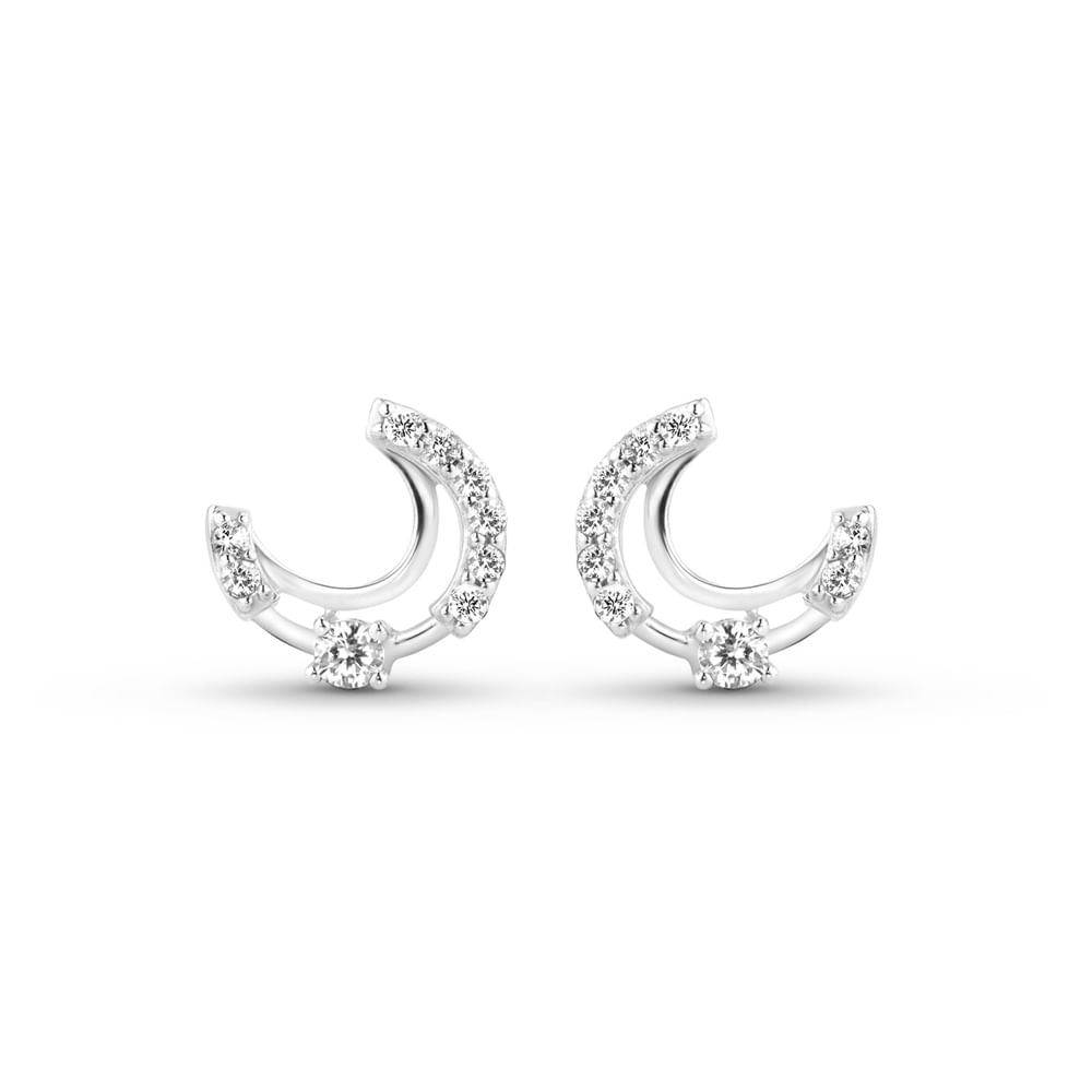 Brinco Life Vênus II em Prata 925 com Pedras Incolores