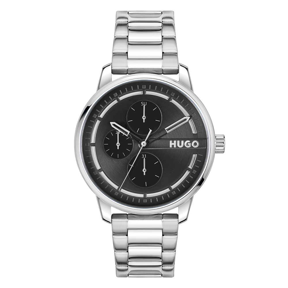 Relógio Hugo Stamp Masculino Preto – 1530368