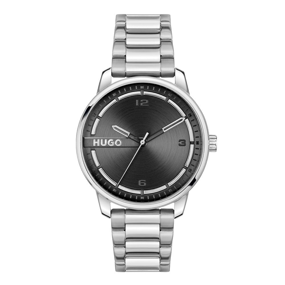 Relógio Hugo Stamp Masculino Preto – 1530364