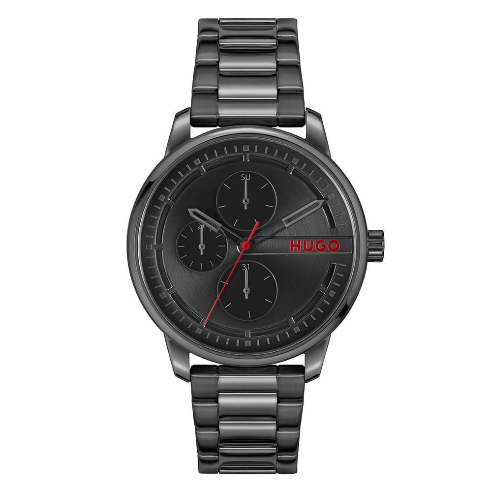 Relógio Hugo Stamp Masculino Preto – 1530369
