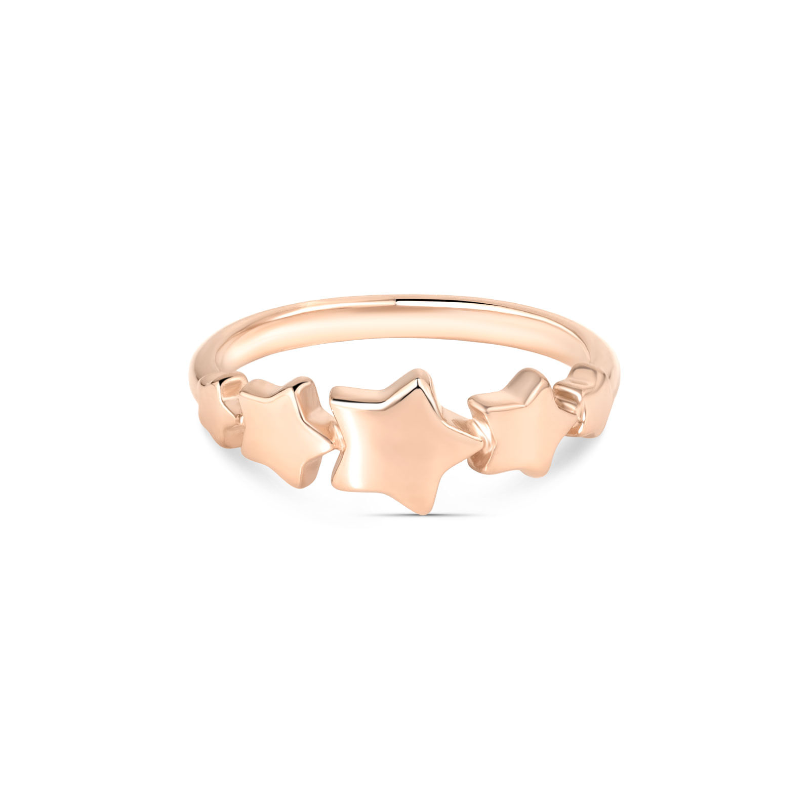 Anel Life Star IV em Prata 925 com Banho de Ouro Rosé 18k