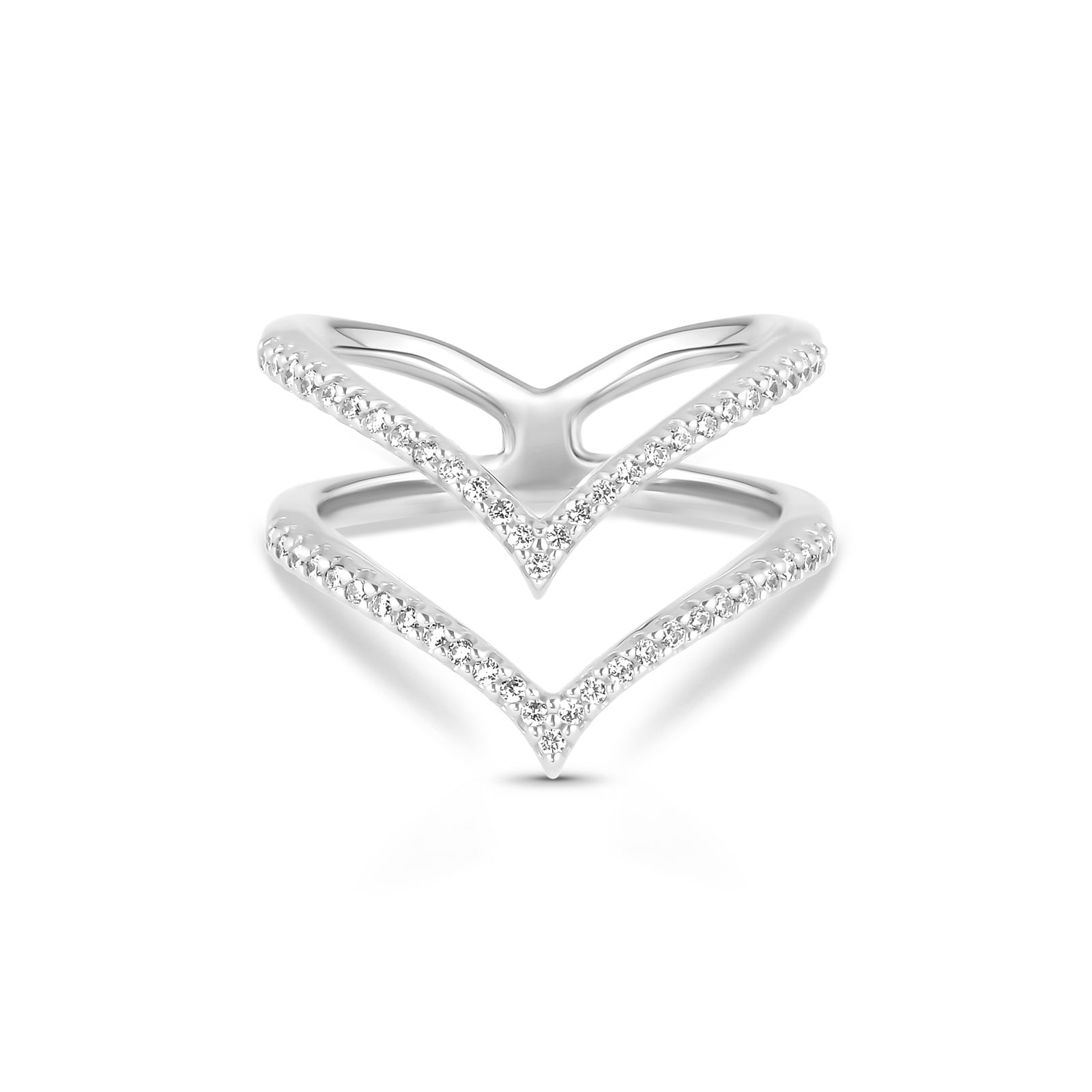 Anel Life Maxi VI em Prata 925 com Pedras Incolores