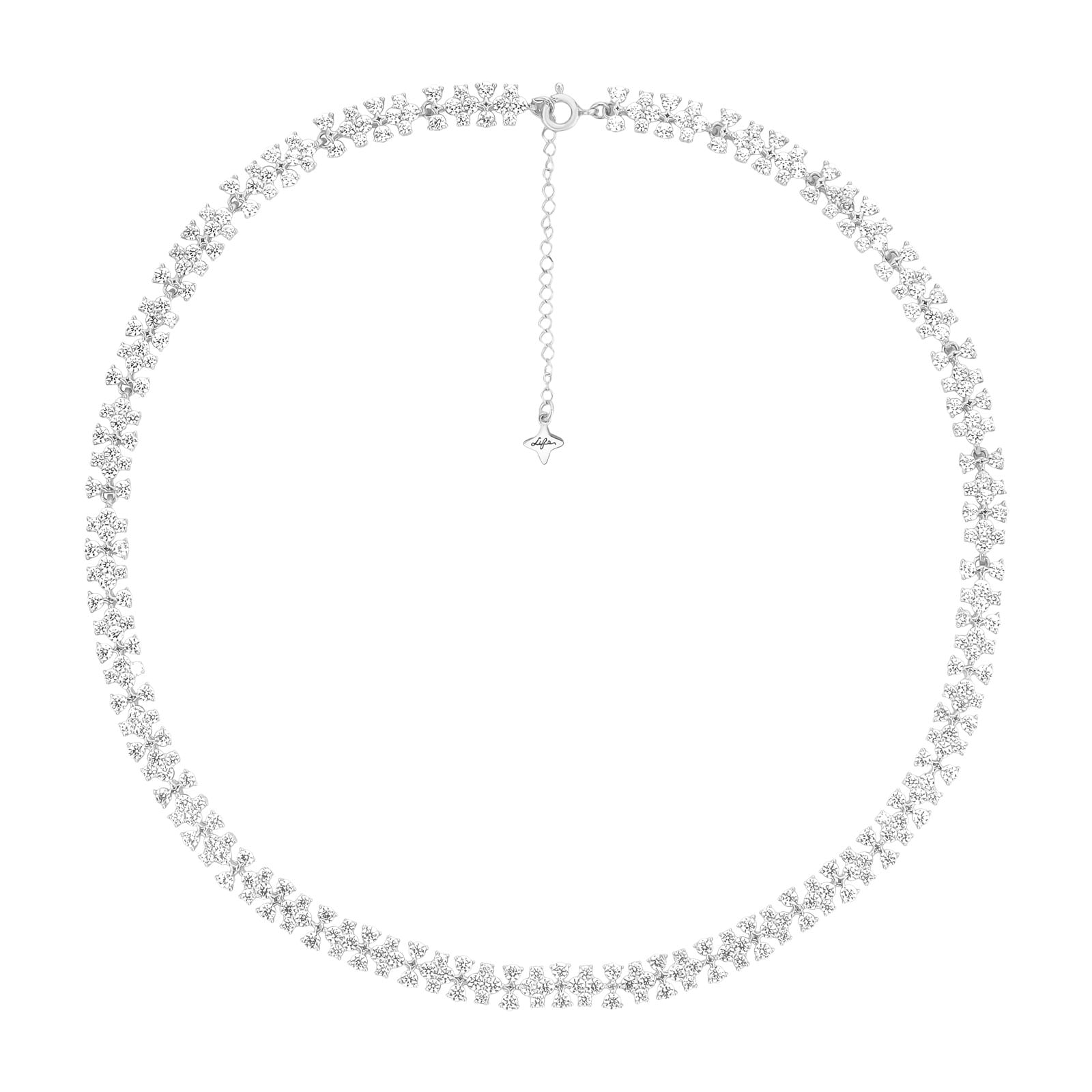 Colar Life Moscato em Prata 925 com Pedras Incolores, 45cm