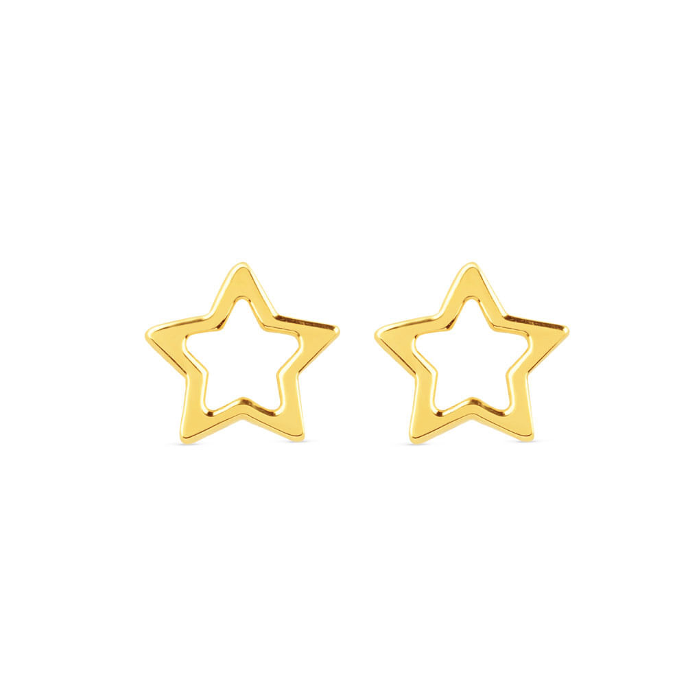 Brinco Teen Estrela em Ouro Amarelo 18k