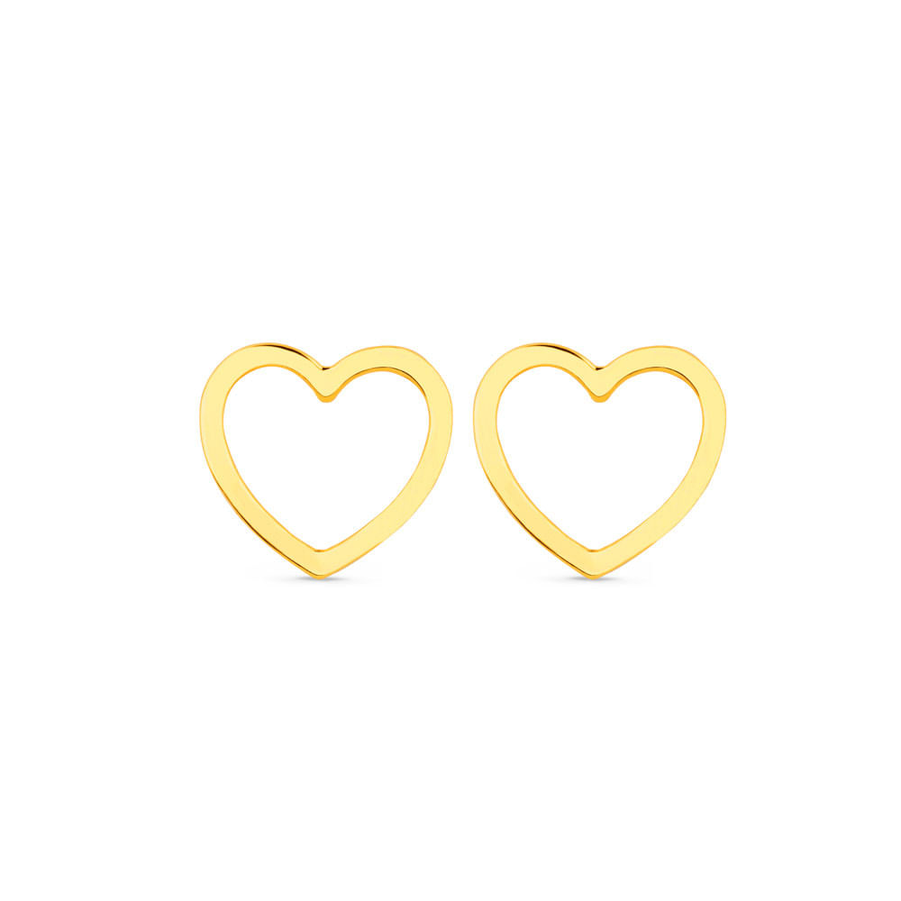 Brinco Teen Coração em Ouro Amarelo 18k