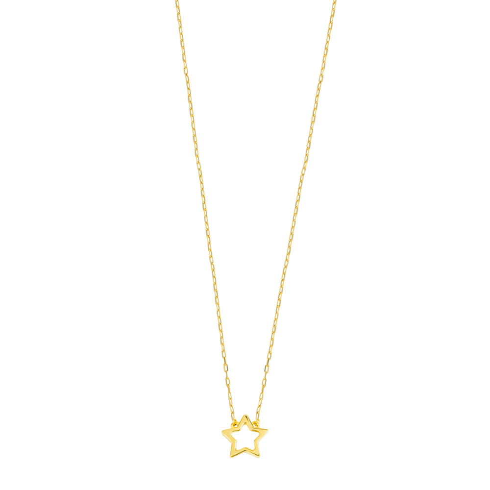 Colar Teen Estrela em Ouro Amarelo 18k, 45cm
