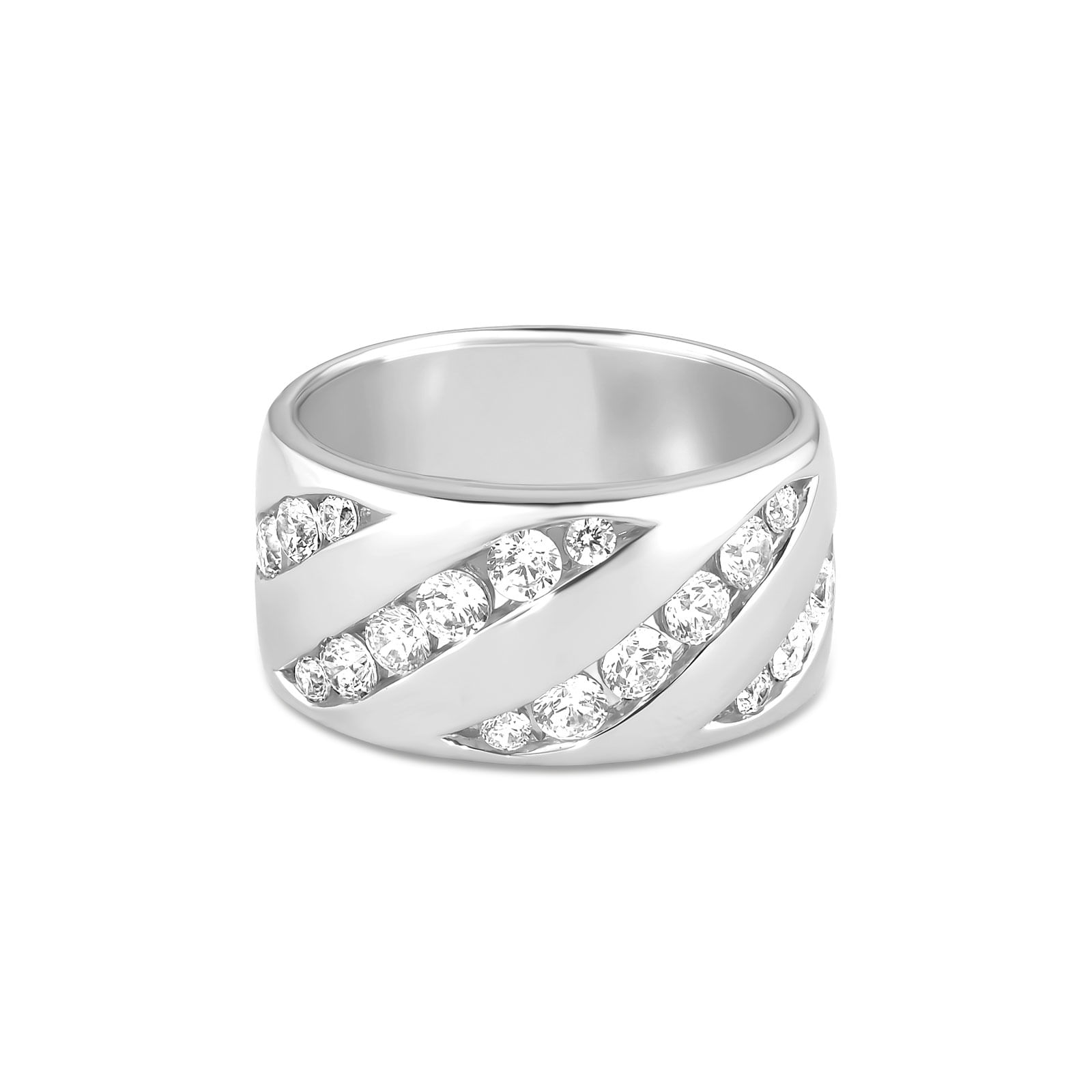 Anel Life Fusion em Prata 925 com Pedras Incolores