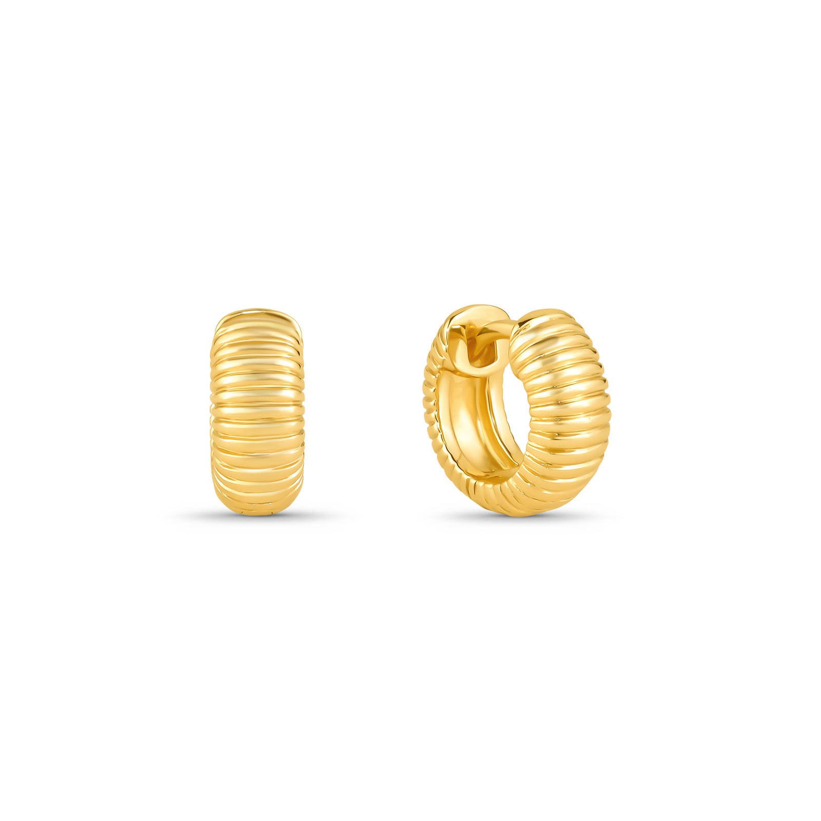 Brinco Argola Life em Prata 925 com Banho de Ouro Amarelo 18k