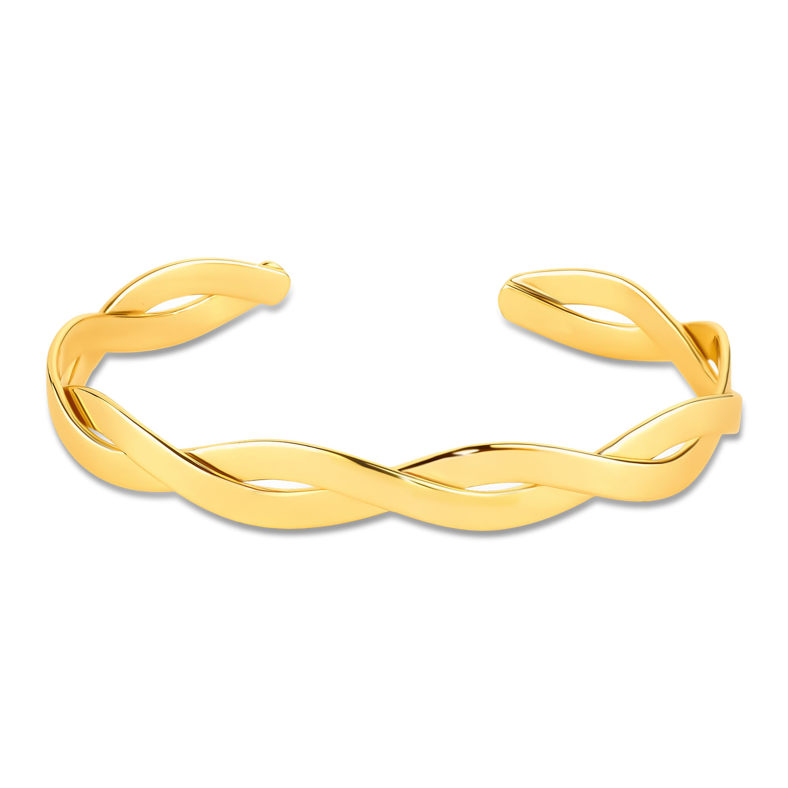 Bracelete Life Entrelaçado em Prata 925 com Banho de Ouro Amarelo 18k