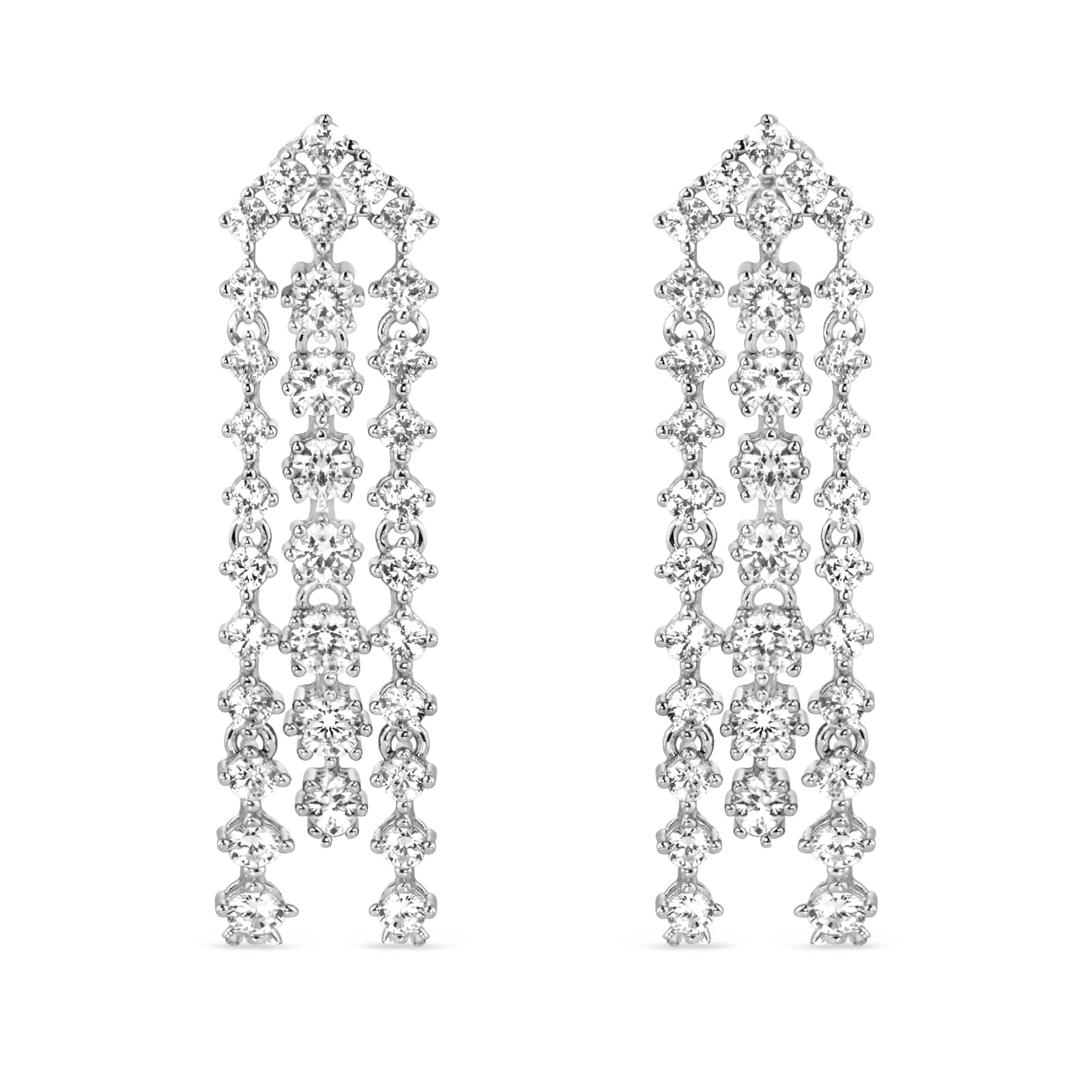 Brinco Life Shine II em Prata 925 com Pedras Incolores