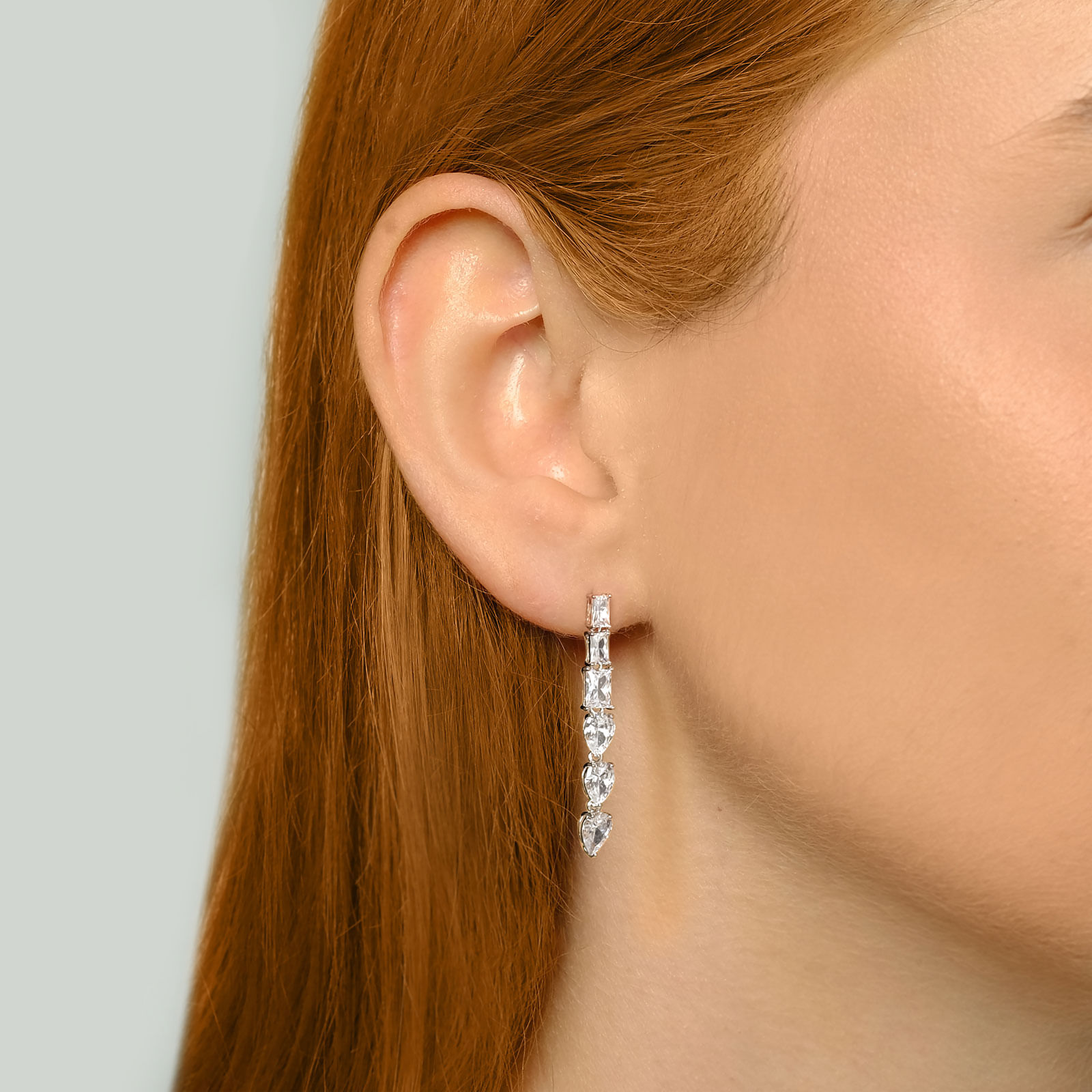 Brinco Life Celebration em Prata 925 com Pedras Incolores