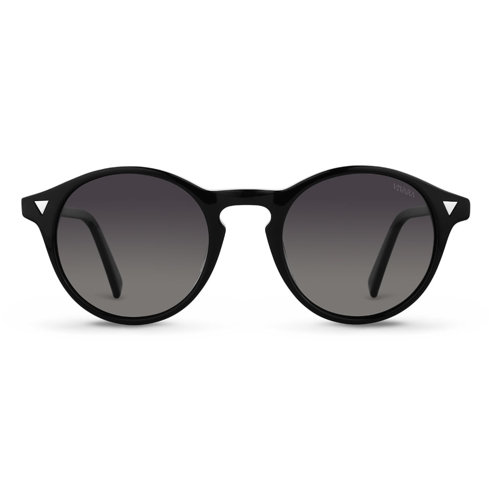 Óculos de Sol Redondo Acetato Preto