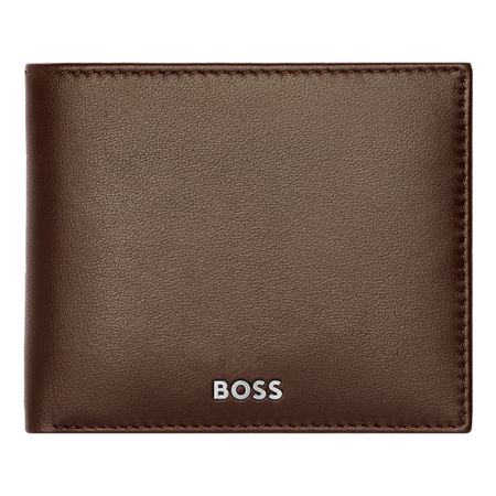 Carteira Hugo Boss Classic Smooth em Couro Marrom – HLW403Y