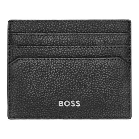 Porta Cartão Hugo Boss Classic Grained em Couro Preto - HLC416A