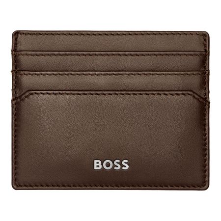 Porta Cartão Hugo Boss Classic Smooth em Couro Marrom - HLC403Y