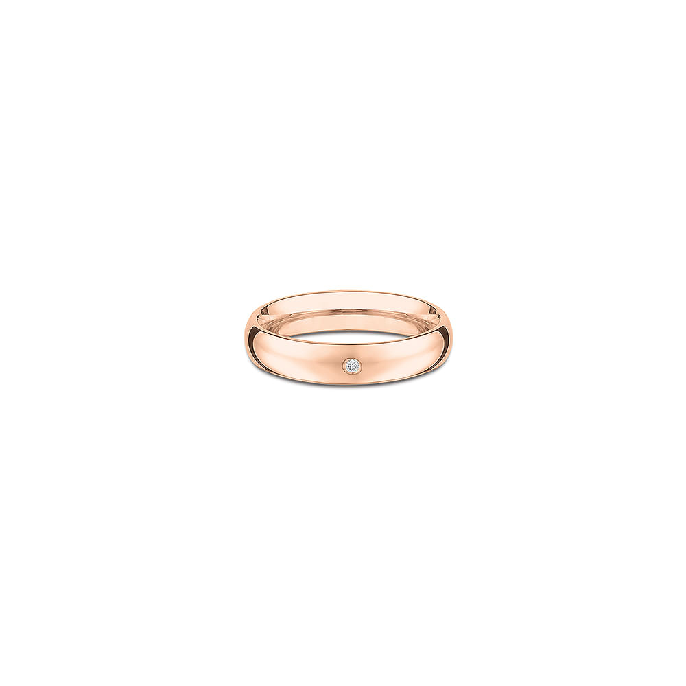 Aliança Lovely em Ouro Rosé 18k, 4mm
