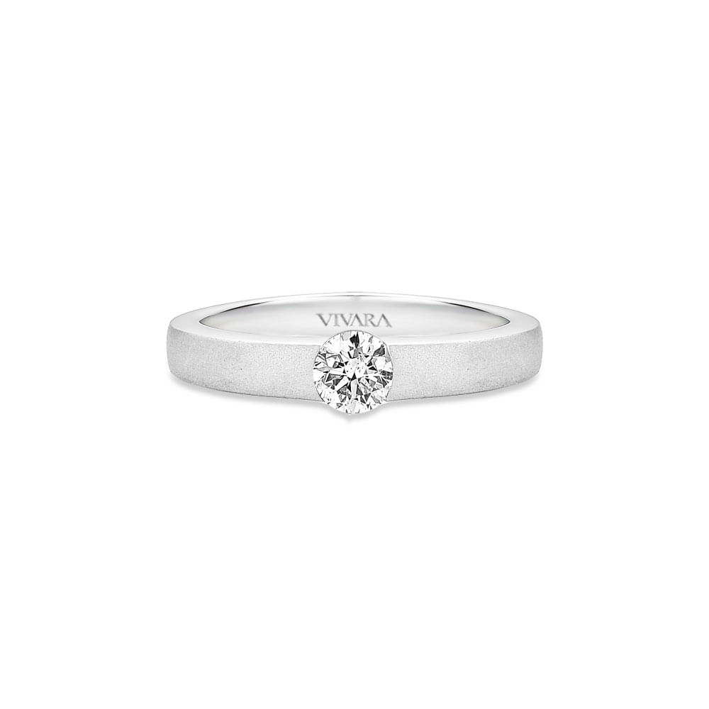 Anel Solitário Promise em Ouro Branco 18k com Diamante 0,25 ct