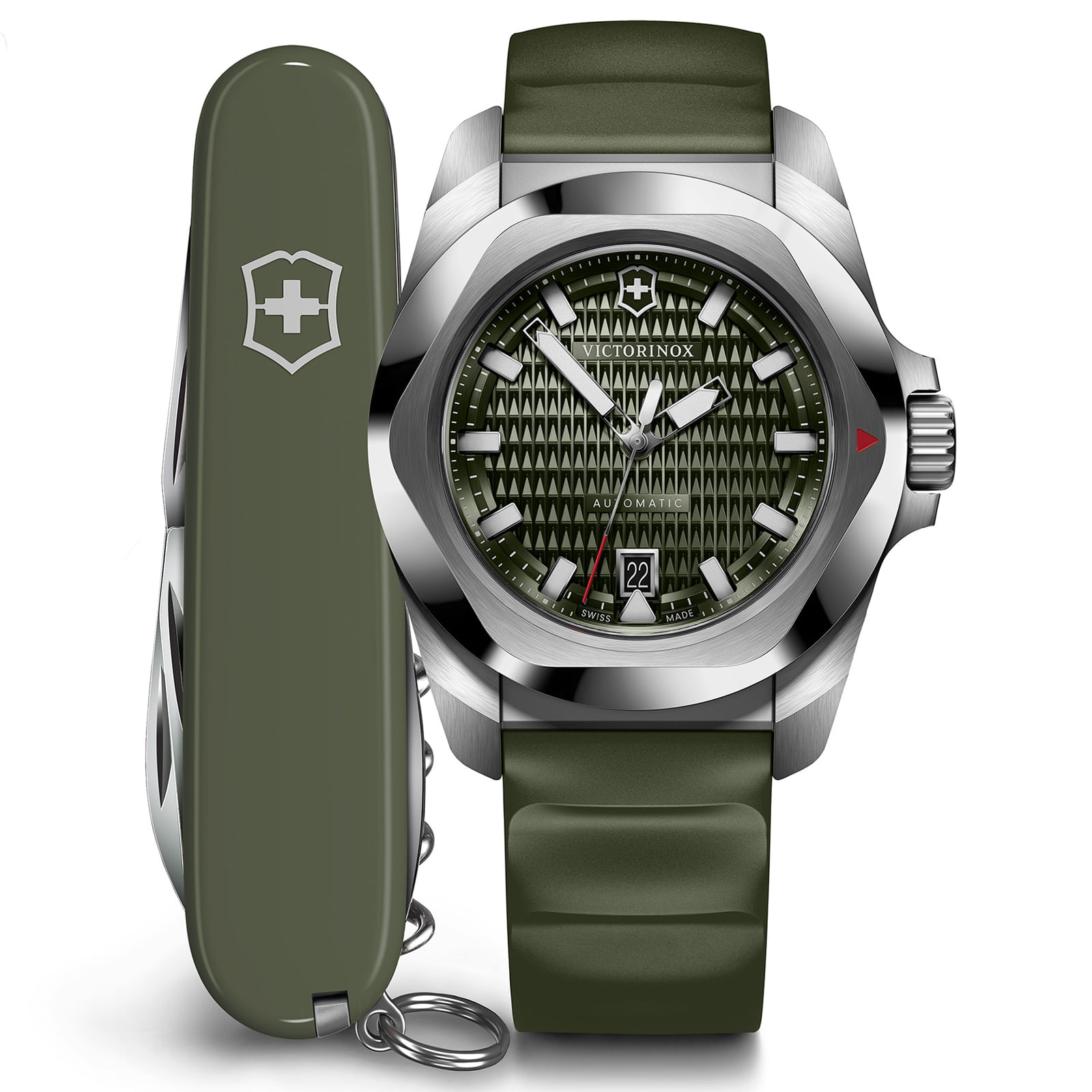 Relógio Victorinox Inox Masculino Aço Verde 242017.10