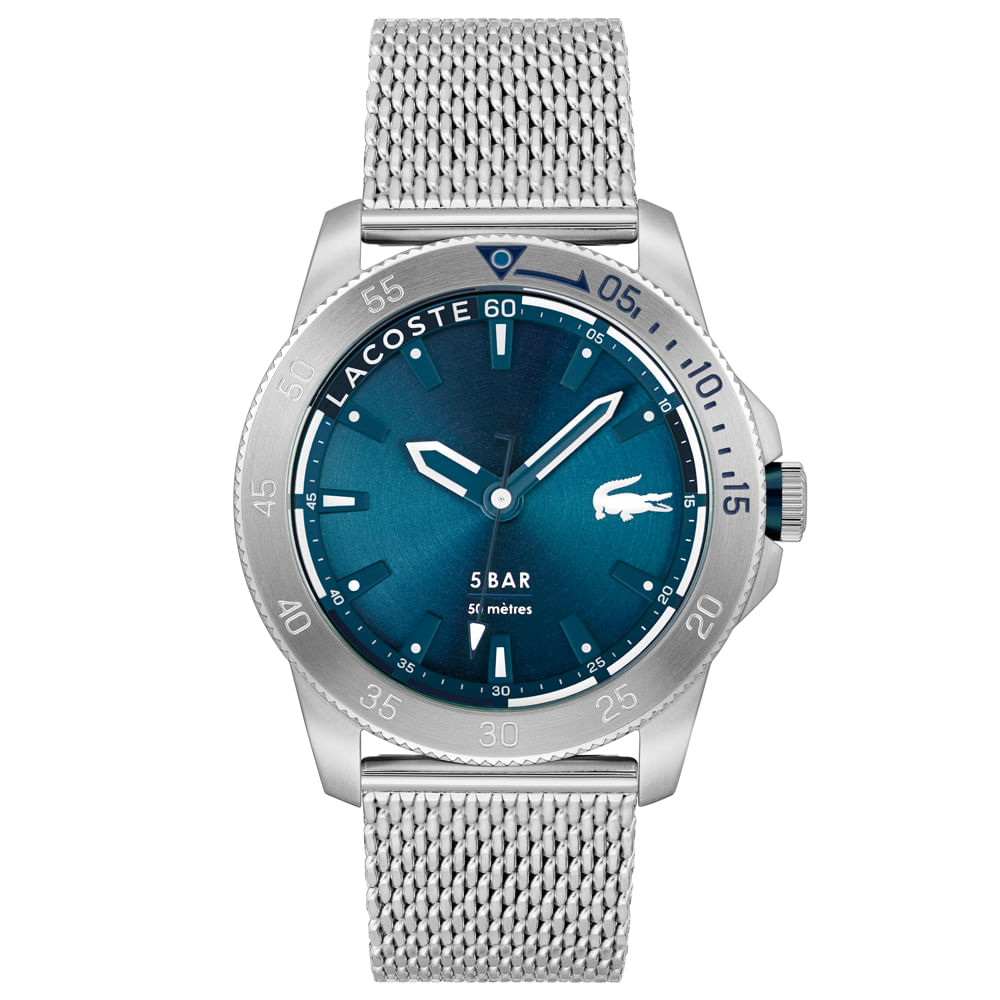 Relógio Lacoste Masculino Aço Prateado 2011217