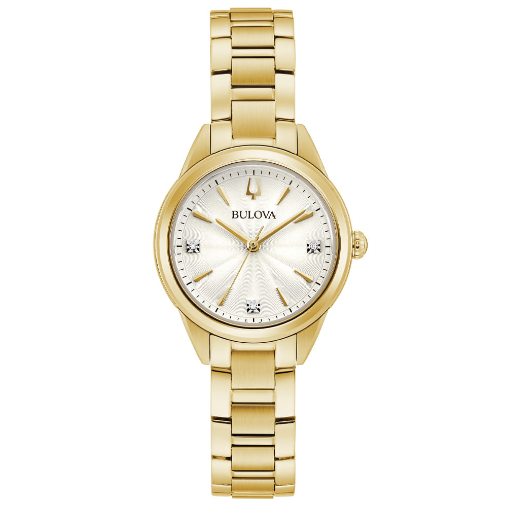 Relógio Sutton Bulova Feminino Aço Dourado 97P150N