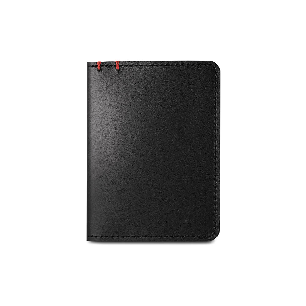 Porta-Cartões Masculino Couro Preto