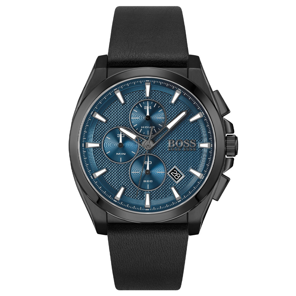 Relógio Boss Masculino Couro Preto 1513883