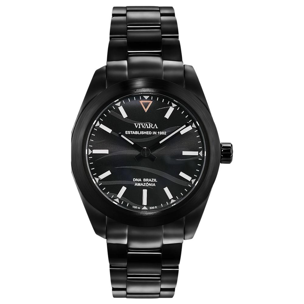 Relógio Vivara Amazonia Feminino Aço Preto
