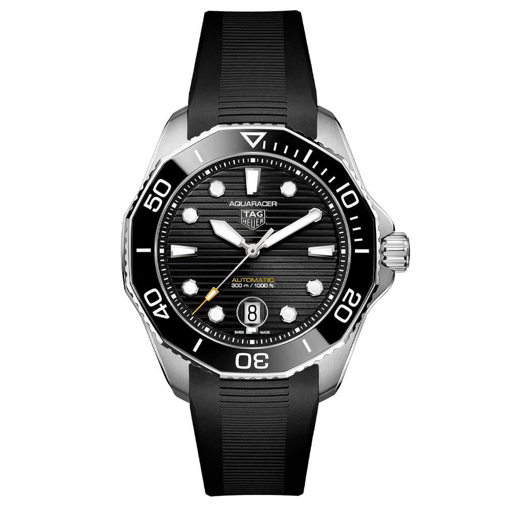 Relógio Tag Heuer Aquaracer Masculino Borracha Preto Wbp201a.ft6197