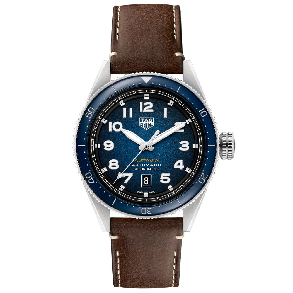 Relógio Tag Heuer Autavia Masculino Couro Marrom Wbe5116.fc8266