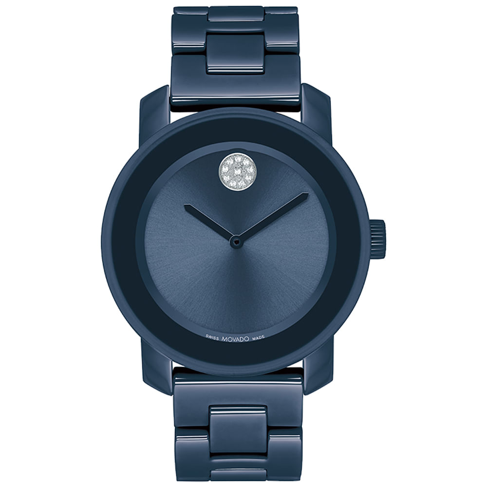 Relógio Movado Feminino Ceramica Azul 3600805