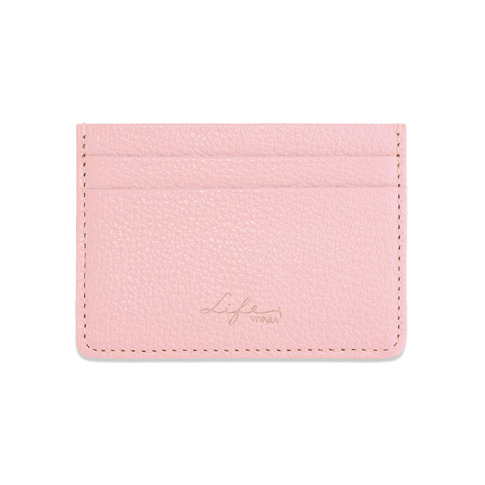Porta – Cartões Life Couro Rosa